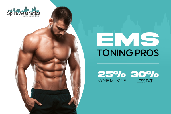 image of man with benefits of EMS toning pros treatment to help combat weight gain Portland Bill