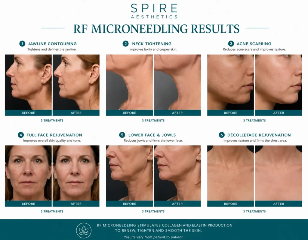 RF Microneedling Skin tightening Portland Bill results