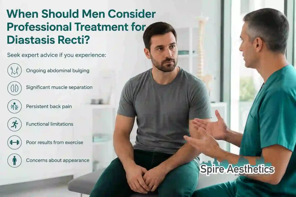 When Should Men Consider Professional Treatment for Diastasis Recti Portland Bill?