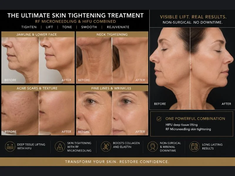 Results of combined treatment for the ultimate skin tightening treatment Portland Bill